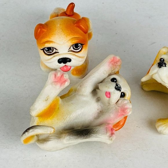 Puppy Dogs Pretend Play Bull Dog And Floppy Eared Lot of 3 Toy Animal Figures - Picture 2 of 5